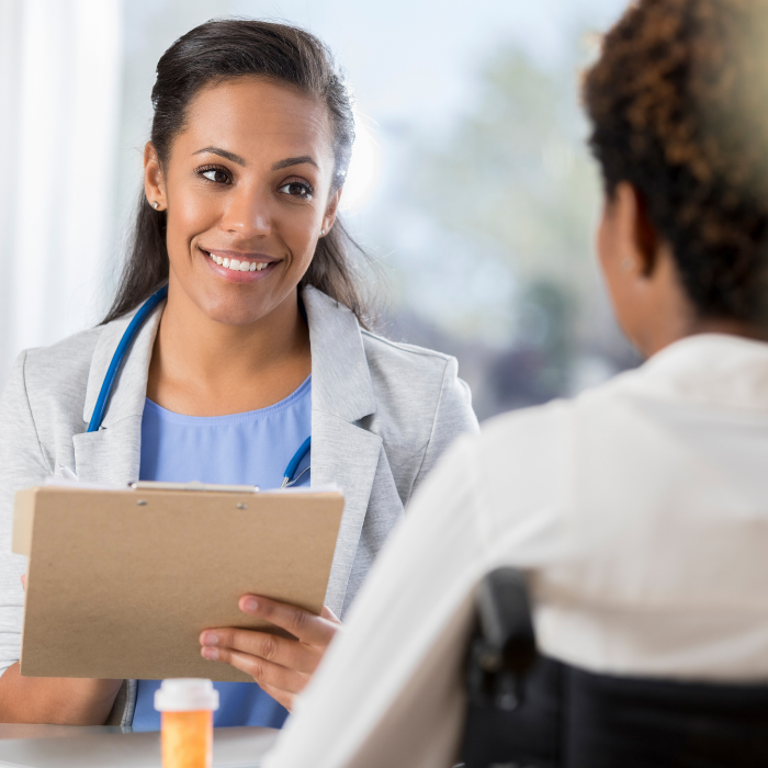 House Calls Doctor having a consultation with a patient